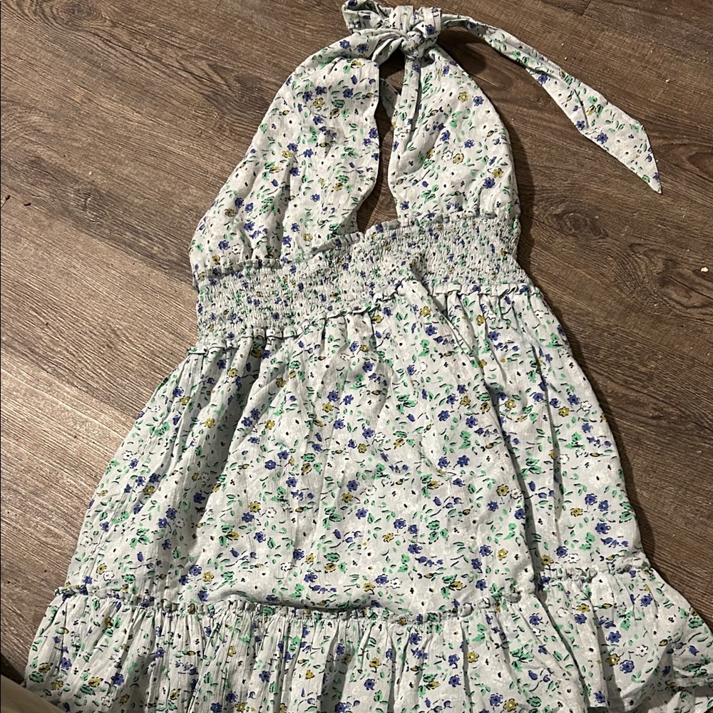 Aerie Floral Halter Dress